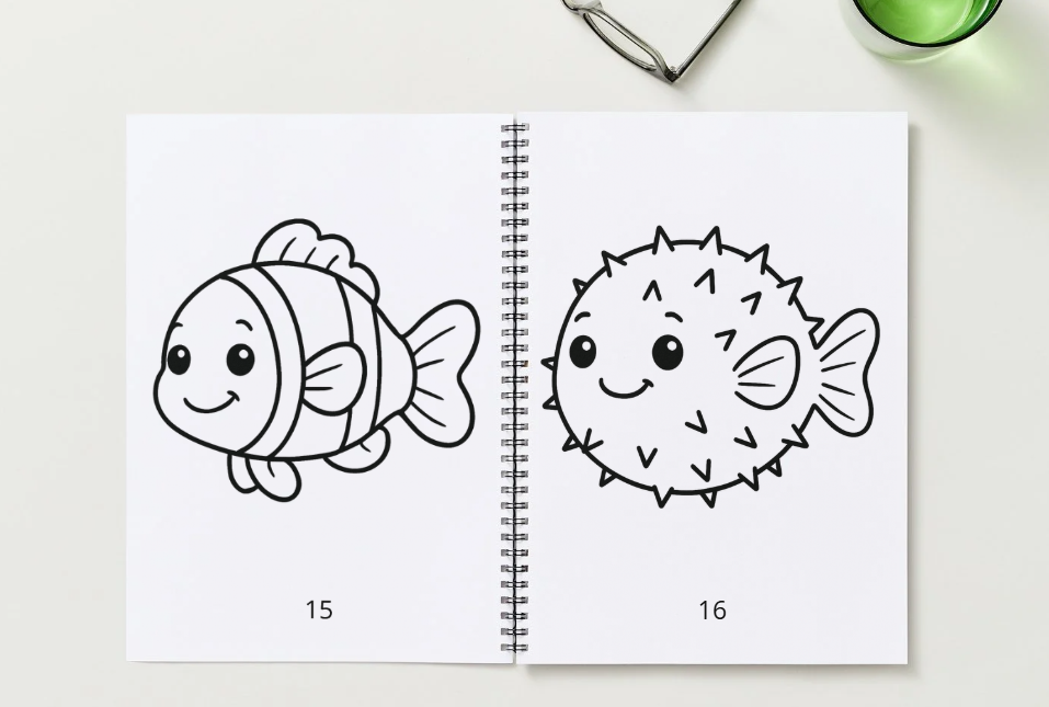 HAPPY ANIMALS COLORING BOOK