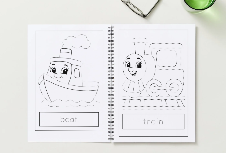Coloring book/pages of vehicles-Connect the dots and color!