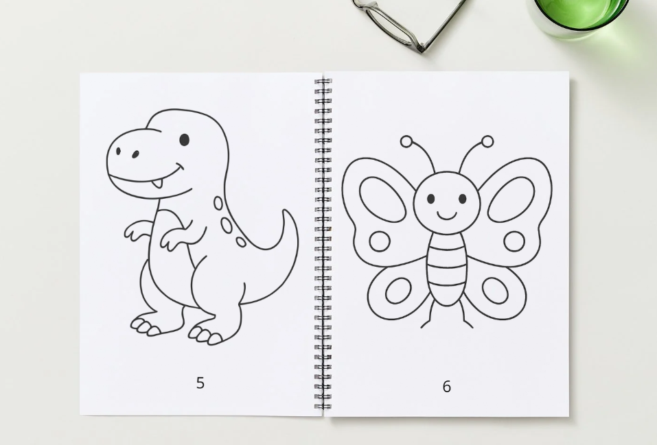 HAPPY ANIMALS COLORING BOOK