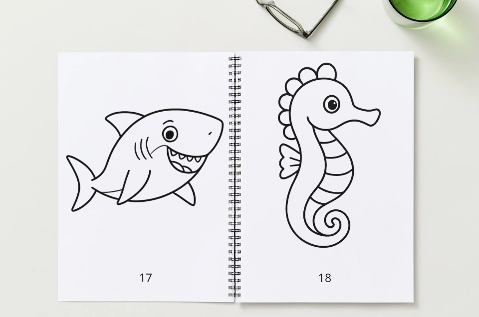 HAPPY ANIMALS COLORING BOOK
