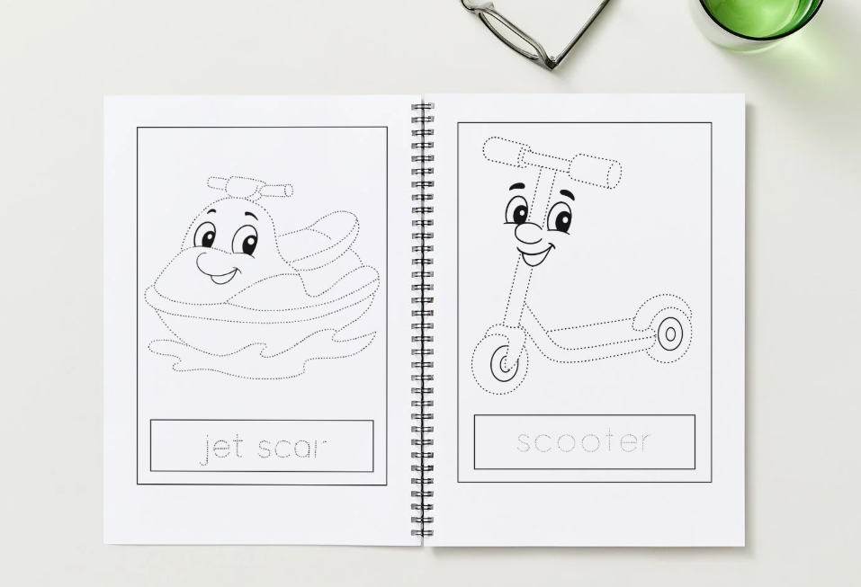 Coloring book/pages of vehicles-Connect the dots and color!